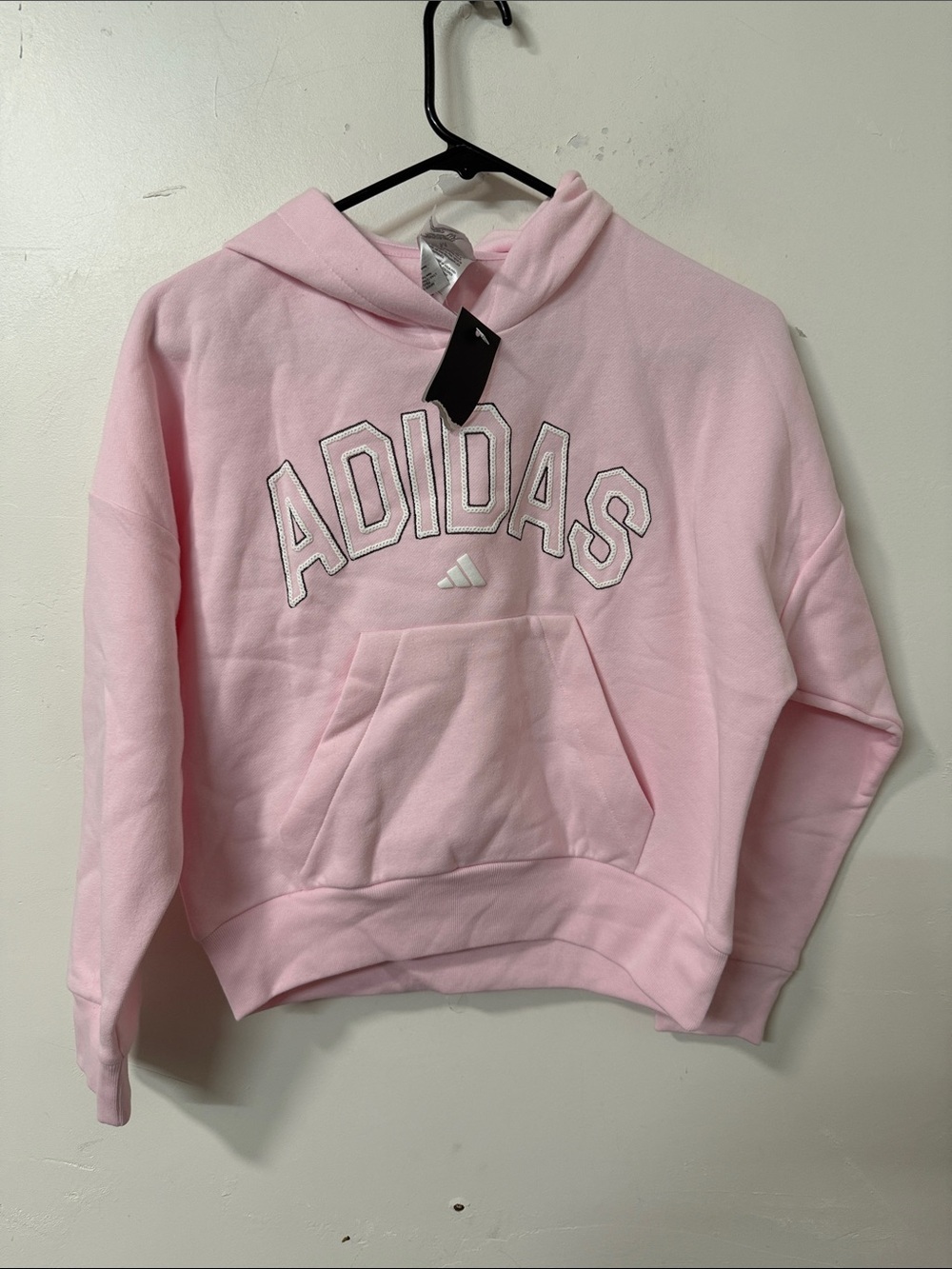 adidas Pastel Pink Logo Hooded Pullover